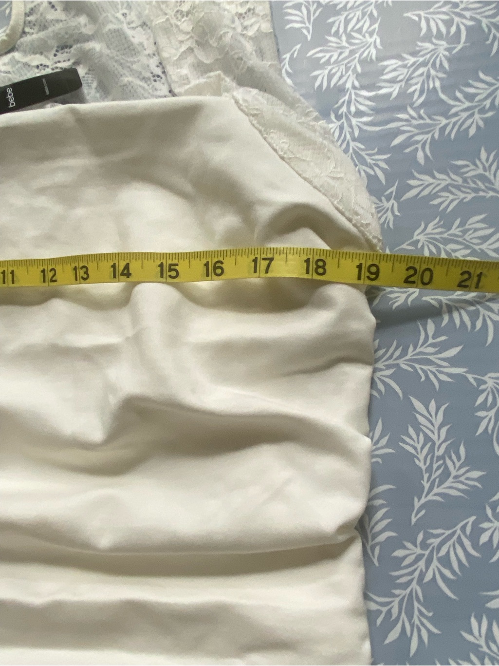 Bebe White Lace-Back Square Neck Camisole — image 6 of 8